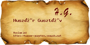Huszár Gusztáv névjegykártya