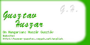 gusztav huszar business card